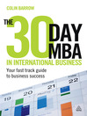 The 30 Day MBA in International Business (eBook): Your Fast Track Guide to Business Success